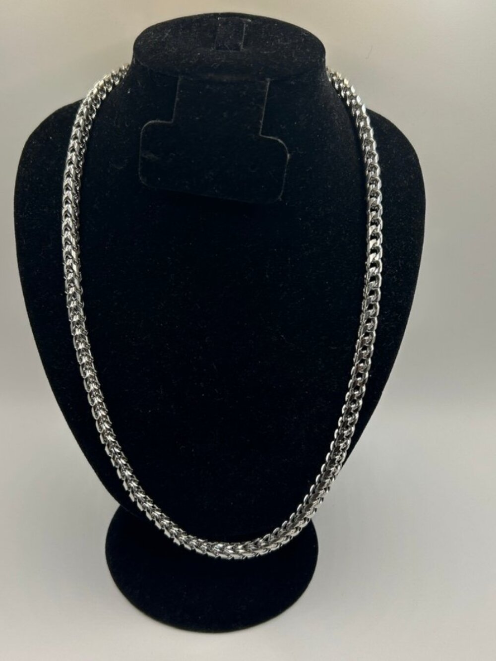 Mens Real Silver Franco Chain 22 Inch Solid Box Link Plated Durable Street New